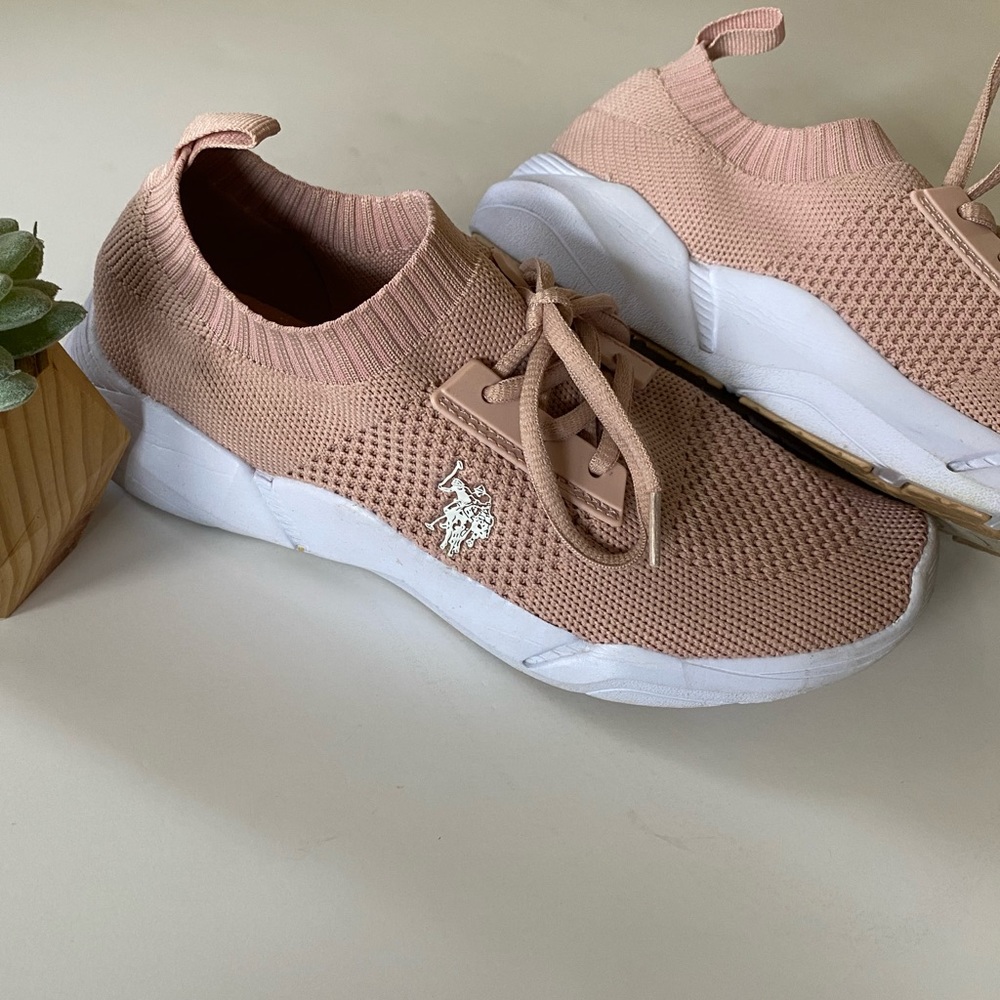 US Polo Association Rose Flyknit Slip on Sneakers - Picture 4 of 6